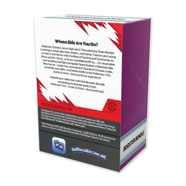 Pokemon TCG Scarlet and Violet 10 Destined Rivals Booster Bundle (6 Packs) 3 Pokemon TCG Scarlet and Violet 10 Destined Rivals Booster Bundle (6 Packs) - en INGLES