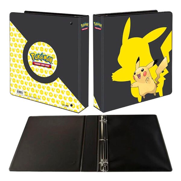 ALBUM Carpeta POKEMON PIKACHU, tapa dura, almacena hasta mas de 100 hojas