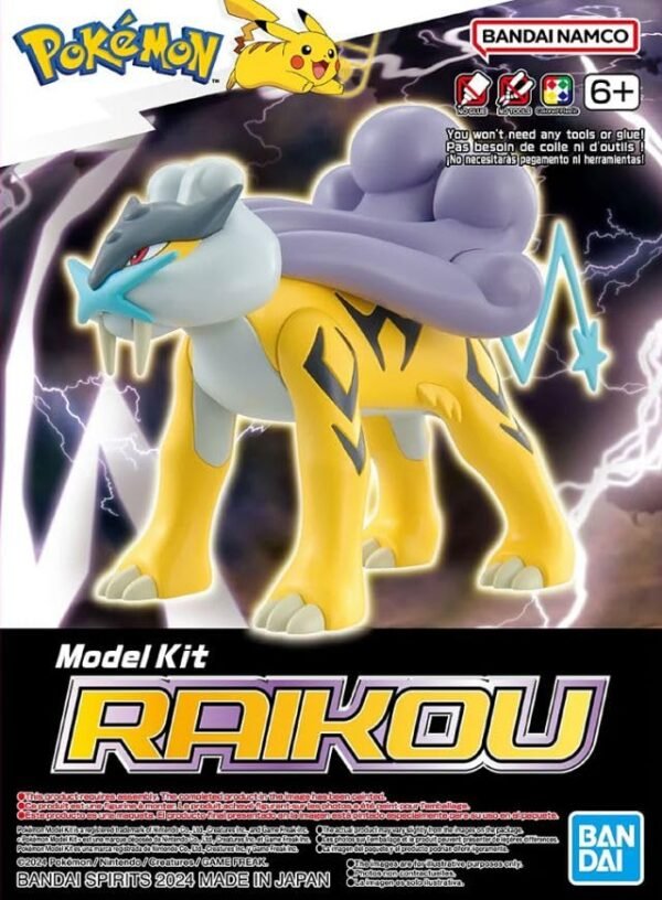 Pokémon BANDAI Hobby Plastic Model Kit 10 Raikou Pokémon Spirits PLAMO