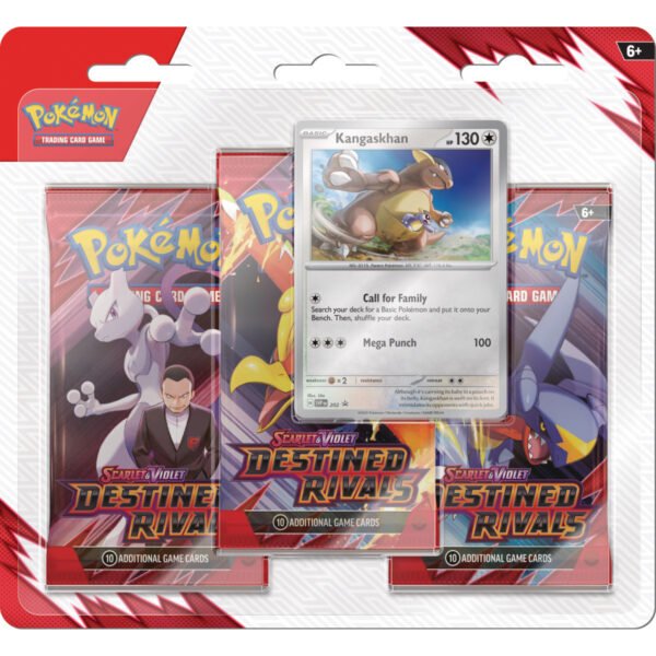 Pokemon TCG Scarlet & Violet 10 Destined Rivals Kangaskhan Blister de 3 sobres - INGLES