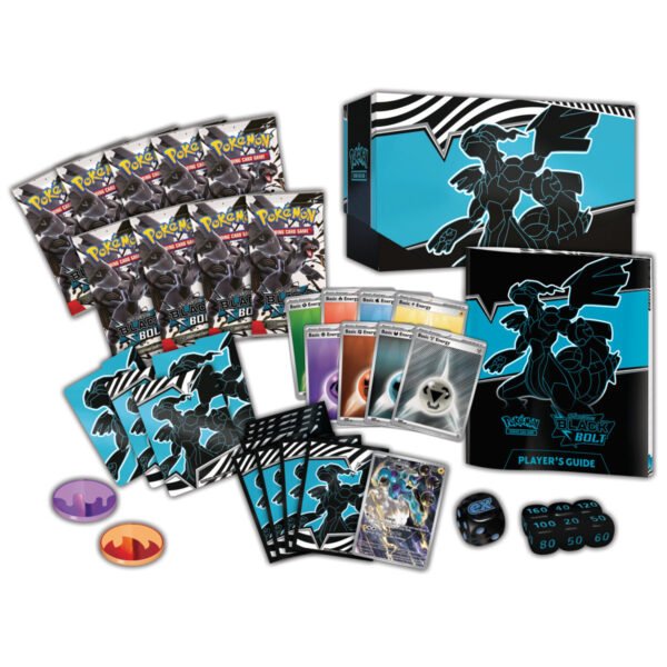 Pokémon TCG Scarlet & Violet 10.5 - Black Bolt & White Flare - Black Bolt Elite Trainer Box - ENGLISH v2 PRE-ORDEN Pokémon TCG Scarlet & Violet 10.5 - Black Bolt & White Flare - Black Bolt Elite Trainer Box - ENGLISH