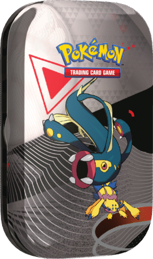 Pokémon TCG Scarlet & Violet 10.5 - Black Bolt & White Flare - Mini Tin - Unova - Eelektross & Galvantula - ENGLISH v1 PRE-ORDEN Pokémon TCG Scarlet & Violet 10.5 - Black Bolt & White Flare - Mini Tin - Unova - Eelektross & Galvantula - ENGLISH