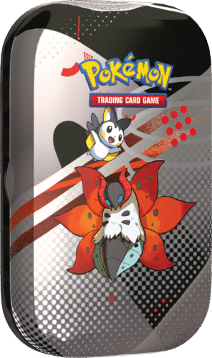 Pokémon TCG Scarlet & Violet 10.5 - Black Bolt & White Flare - Mini Tin - Volcarona & Emolga - ENGLISH v1 PRE-ORDEN Pokémon TCG Scarlet & Violet 10.5 - Black Bolt & White Flare - Mini Tin - Volcarona & Emolga - ENGLISH
