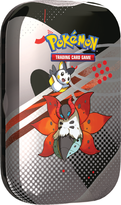 PRE-ORDEN Pokémon TCG Scarlet & Violet 10.5 - Black Bolt & White Flare - Mini Tin - Volcarona & Emolga - ENGLISH