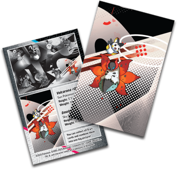 PRE-ORDEN Pokémon TCG Scarlet & Violet 10.5 - Black Bolt & White Flare - Mini Tin - Volcarona & Emolga - ENGLISH