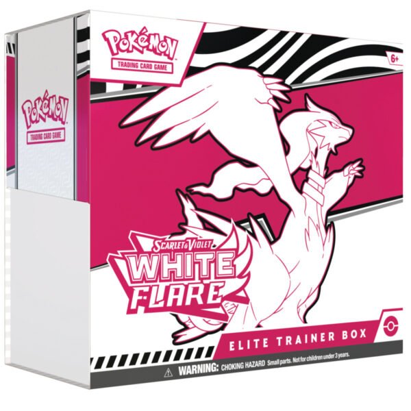 Pokémon TCG Scarlet & Violet 10.5 - Black Bolt & White Flare - White Flare Elite Trainer Box - ENGLISH v1 PRE-ORDEN Pokémon TCG Scarlet & Violet 10.5 - Black Bolt & White Flare - White Flare Elite Trainer Box - ENGLISH