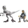 Jurassic World Jurassic Park III Hammond Collection Action Figure Set wiith Dr Alan Grant, Velociraptor Dinosaur & Raptor Egg
