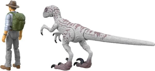 Jurassic World Jurassic Park III Hammond Collection Action Figure Set wiith Dr Alan Grant, Velociraptor Dinosaur & Raptor Egg