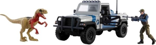 Juguetes Dinosaurios Jurassic World Search 'n Smash Truck Set con Atrociraptor y vehiculo1 Jurassic World Search 'n Smash Truck Set con Atrociraptor y vehiculo