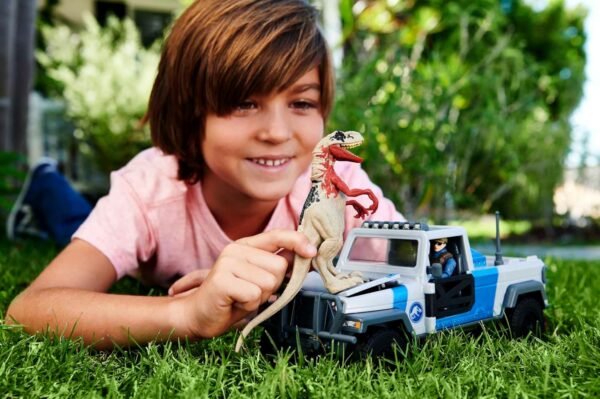 Juguetes Dinosaurios Jurassic World Search 'n Smash Truck Set con Atrociraptor y vehiculo6 Jurassic World Search 'n Smash Truck Set con Atrociraptor y vehiculo