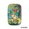 Pokemon TCG Scarlet and Violet 8.5 Prismatic Evolutions Evolutions mini tin Leafeon 5 Scarlet & Violet 8.5 Prismatic Evolutions Mini Tin (Leafeon) - español