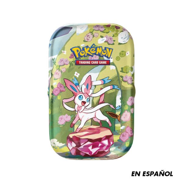Pokemon TCG Scarlet and Violet 8.5 Prismatic Evolutions Evolutions mini tin Sylveon 4 Scarlet & Violet 8.5 Prismatic Evolutions Mini Tin (Sylveon) - español