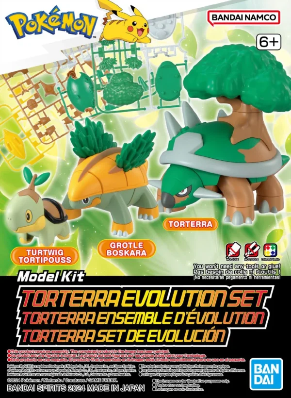 Pokémon BANDAI Plastic Model Kit TORTERRA EVOLUTION SET