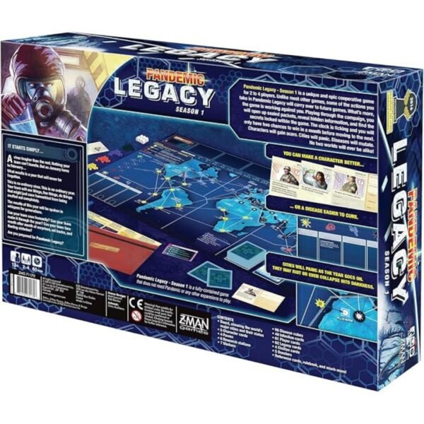 Juego de mesa Pandemic Legacy Temporada 1- Blue edition-English