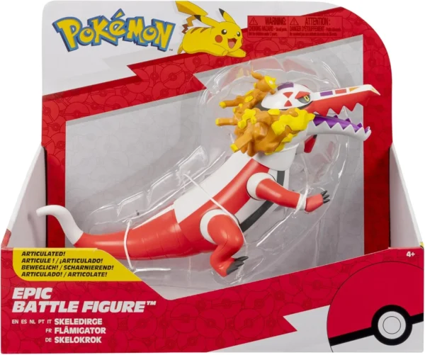Pokemon Skeledirge Epic Battle Figure – 12 pulgadas Articulado