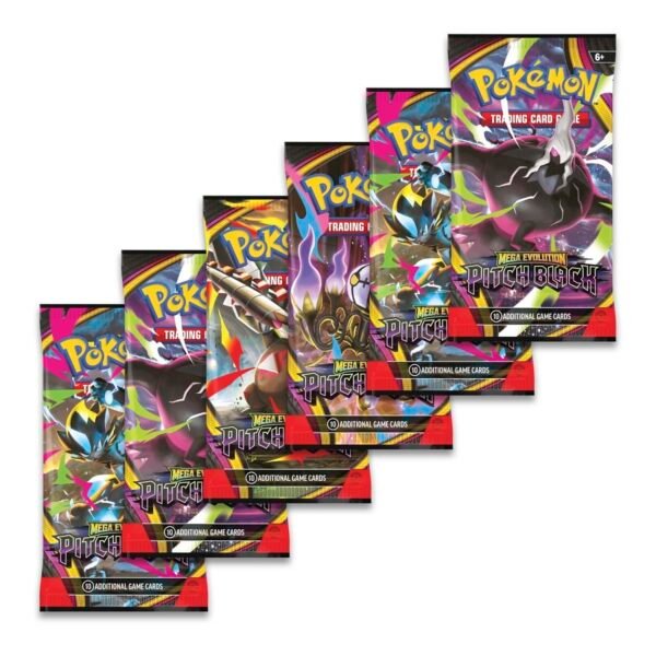 Pokémon TCG Mega Evolution-Pitch Black Booster Bundle 6 Packs (Español) 1 Pokémon TCG: Mega Evolution-Pitch Black Booster (Español)