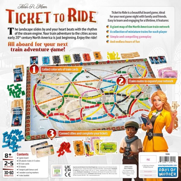 Ticket to Ride Juego de mesa 1 Ticket to Ride Juego de mesa-English