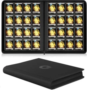Album para cartas pokemon,16 bolsillos, hojas fondo negro, para 1024 cartas