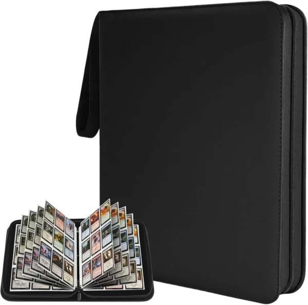 Carpeta con 3 anillos y cierre Negro Binder 9 Pocket para 900 cartas 1 Carpeta con 3 anillos y cierre Negro Binder 9 Pocket para 900 cartas