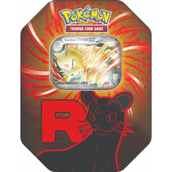 Pokémon Destined Rivals Team Rocket Tin Persian ex Lata cartas español 1 Pokémon Destined Rivals Team Rocket Tin Persian ex Lata cartas español
