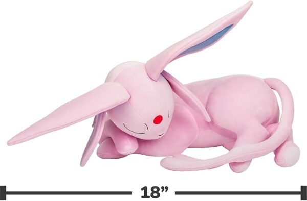 Pokemon Espeon - Peluche para dormir de 18 pulgadas en postura para dormir 324 Pokemon Espeon - Peluche para dormir de 18 pulgadas en postura para dormir