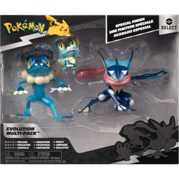 Pokemon Select Evolution Pack – Features Froakie, Frogadier and Greninja Battle Figures 3