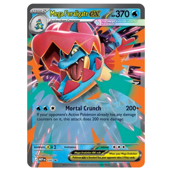 Pokémon TCG ME 2.5 Ascended Heroes Mega Feraligatr ex Box 3 Pokémon TCG ME 2.5 Ascended Heroes Mega Feraligatr ex Box