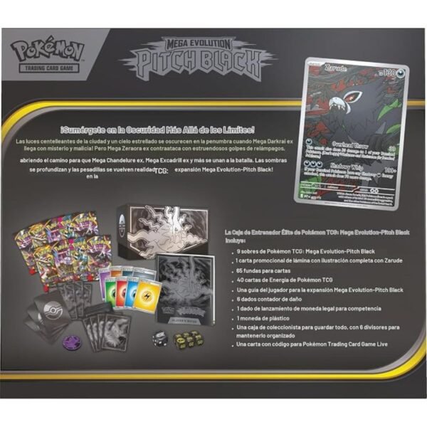 Pokémon TCG Mega Evolution—Caja de entrenador Elite Pitch Black 2 Pokémon TCG: Mega Evolution—Caja de entrenador Elite Pitch Black