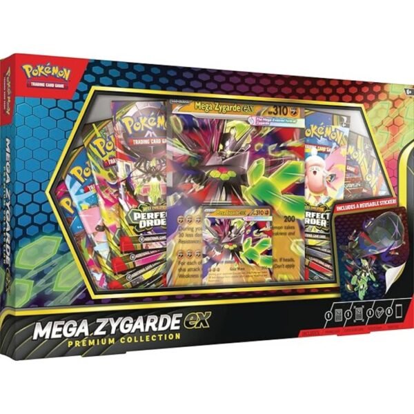 Pokemon TCG Mega Zygarde ex colección Premium con 8 paquetes de refuerzo 123 Pokemon TCG: Mega Zygarde ex colección Premium con 8 paquetes de refuerzo- Spanish