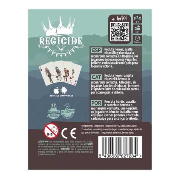 8436589627284-1200-backflat Regicide-Spanish