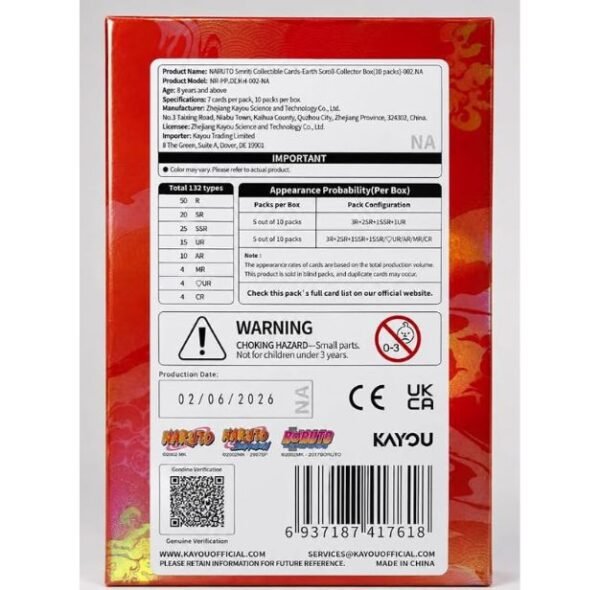 Naruto-Smriti Collectible Cards-Earth Scroll-Collector Box(10 Packs) 33 Naruto-Smriti Collectible Cards-Earth Scroll-Collector Box(10 Packs) (english)