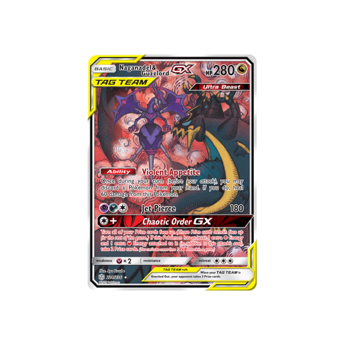 Naganadel & Guzzlord-GX Alternate Full Art (224/236) Cosmic Eclipse